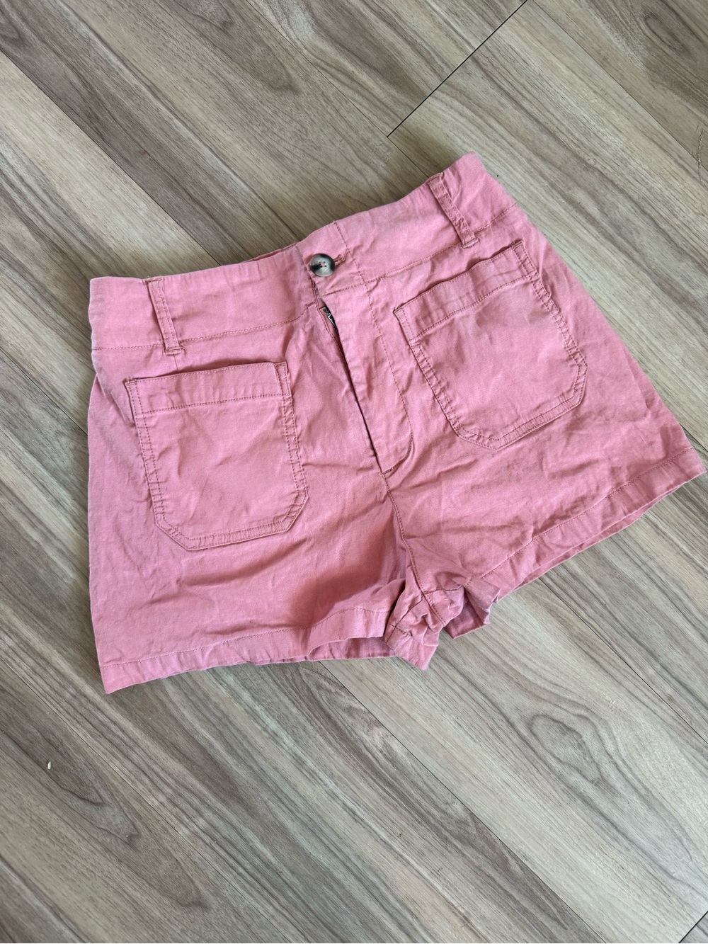 Anthropologie Maeve High Waist Pink Shorts
